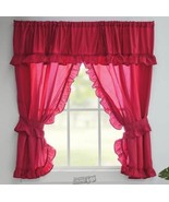 Stoneberry Lush Decor Ruffled Window Curtain Set Burgundy - $23.74