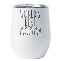 World&#39;s Best Momma Tumbler 12oz Mother&#39;s Day Christmas Wine Glass Gifts For Mom - £18.27 GBP