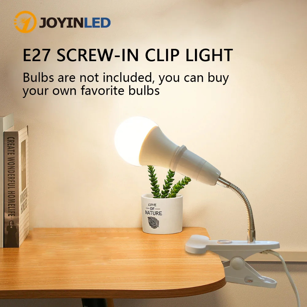 Adjustable LED Book Light with Goosenecks Clip EU Plug Flexible Night Re... - $7.93