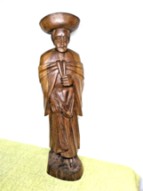 Vintage Hand Carved Wood  Peasant Woman/Worker Folk Art South America/ Peru - £15.21 GBP