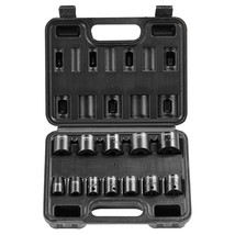 VEVOR Impact Sockets Set 12pcs 6-Point 3/8in Drive Bit Ratchet Tool Kit Case - $61.72