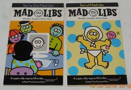 Lot of 2 Mad Libs Pads You&#39;ve Got Mad Libs &amp; Son Of Mad Libs - £11.40 GBP
