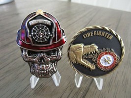 Lot of Two Firefighter Challenge Coins Firefighters Prayer &amp; First In Last Out - £27.85 GBP