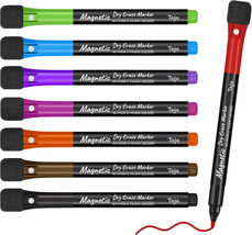 Magnetic Dry Erase Whiteboard Markers, 8 Count Colorful Fine Tip Thin Dr... - €8,83 EUR