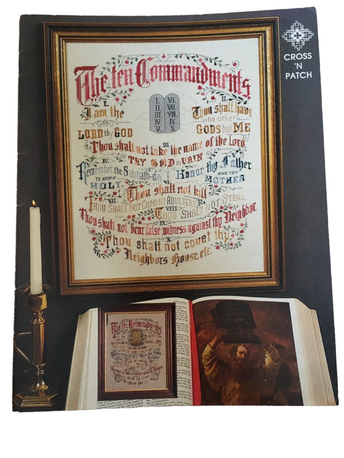 Cross N Patch The Ten Commandments Counted Cross Stitch Pattern Religious - $17.99