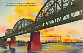 St. Louis MO ~ General Douglas Mcarthur Bridge-Mississippi River 1943 PSMK-
s... - £7.33 GBP