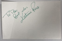 Katharine Ross Signed Autographed Vintage 5.5x8.5 Signature Sheet - £11.76 GBP