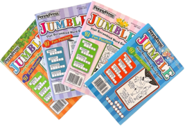 NEW Lot 4 Penny Press Dell Jumble Word Scramble Puzzles Books 97 Puzzles Each! - £13.19 GBP