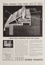 1937 Print Ad Zouri Store Fronts Key-Set Sash for Plate Glass Niles,Michigan - £16.53 GBP