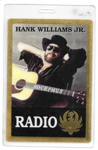 Vintage HANK WILLIAMS JR Concert Tour RADIO STATION Laminated Pass Bocephus - $365.87 MXN