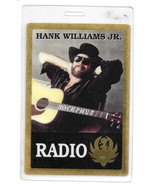 Vintage HANK WILLIAMS JR Concert Tour RADIO STATION Laminated Pass Bocephus - $362.50 MXN