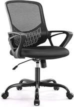 Home Office Desk Chair With A Mid-Back, Adjustable Height, And Breathable Mesh. - £55.90 GBP