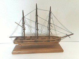 Vintage 12&quot; Tall Wood Detailed Model Sailing Ship Trade Winds - £21.98 GBP