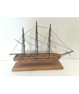 Vintage 12&quot; Tall Wood Detailed Model Sailing Ship Trade Winds - £22.42 GBP