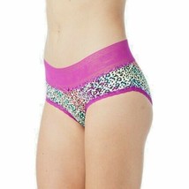 No Boundaries Women&#39;s Micro &amp; Lace Hipster Panties Size LARGE Purple Animal - £8.62 GBP