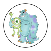 MONSTERS INC STICKERS ENVELOPE SEALS LABELS TAGS 1.5&quot; ROUND SULLY MIKE C... - £5.86 GBP