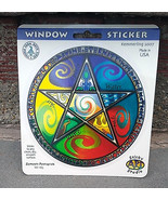 Elements Pentagram Window Sticker   Car Decal  Hippie Wicca  Pagan - $5.99