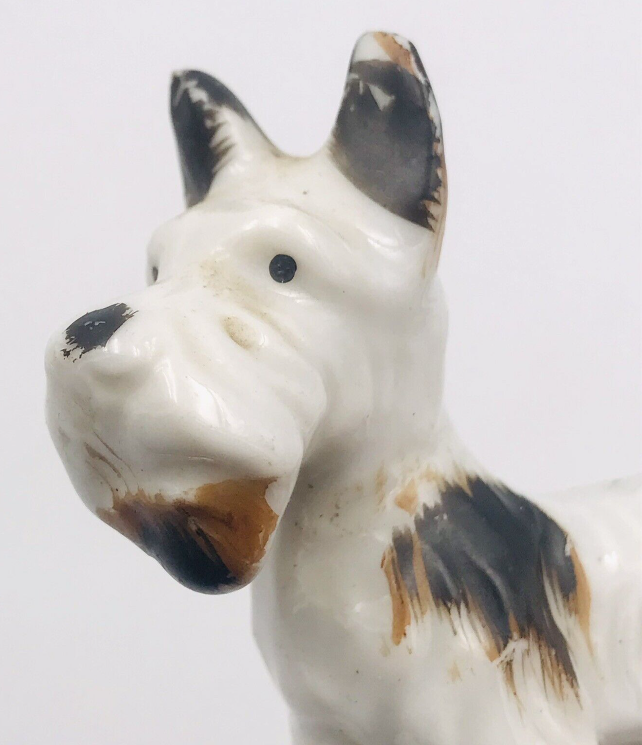 Primary image for Vintage Porcelain Fox Terrier Dog Figurine Japan 2.5" Tall 3" x 1"