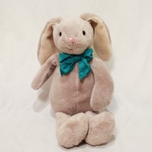 Gray Bunny Rabbit Bow Tie Plush Stuffed Animal CS International H.K. Toys 14&quot; - £17.96 GBP