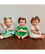 Adrienne Brown IRISH Baby Dolls Life Like Sculpture 3 Set Green White Ou... - $3,887.40 MXN