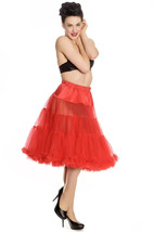 Hell Bunny RED PETTICOAT Retro NWT size XS-M 1950s, 60s Pin Up/ 21&quot;  Long - $44.55