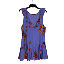 Free People Tunic Dress Size XS X-Small Bluebell Floral Linen Blend Womens - $45.53
