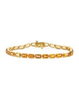 Yellow Gold, Sapphire and Citrine East West Tennis Bracelet - $144.64 CAD+