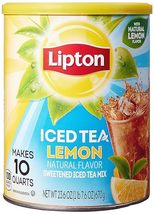 Lipton Lemon Iced Tea Mix, Sweetened, Makes 10 Quarts (Pack of 6) - $55.99