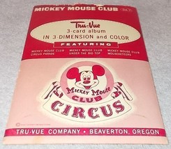 Vintage Tru-Vue Viewer 3 Slides Lot Mickey Mouse Club 3-D Stereoviewer  - £7.97 GBP