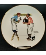 VINTAGE 70&#39;s NORMAN ROCKWELL GORHAM WALL PLATE - YEAR END COUNT - £19.45 GBP