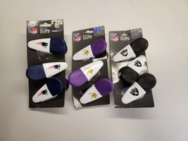 NFL 3 Piece Magnetic Bag Clips - Raiders, Vikings, Patriots - £4.25 GBP