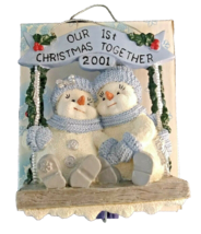 Snow Buddies Our 1st Christmas 2001 Ornament Encore Christmas Tree 97502 NOS VTG - £10.17 GBP