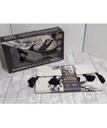 Thyme Table 8-Piece Set 4 Napkins 4 Round Placemats Black Gold and Table... - $58.98 CAD