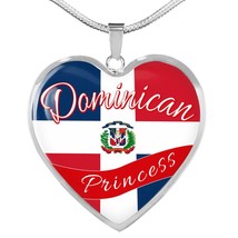 Dominican Princess Necklace Stainless Steel or 18k Gold Heart Pendant 18... - $37.95+