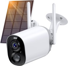 Wireless Security Camera With Solar Panel, Netvue Outdoor, 1080P Night V... - £61.06 GBP