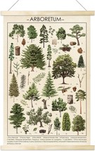 Vintage Tree Poster Plant Wall Art Prints Rustic Style of Arboretum Wall Hanging - £30.80 GBP