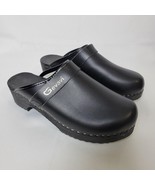 Gevavi Ladies Kent Herenmuil Sandals Clogs Black EUR 41 Wood Sole Leathe... - $62.13 CAD