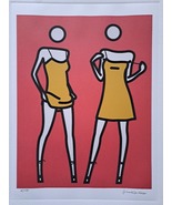 Julian Opie Signed - Woman taking off summer dress in two stages - £125.11 GBP