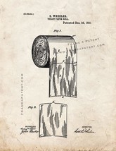 Toilet Paper Roll Patent Print - Old Look - $185.46 MXN+