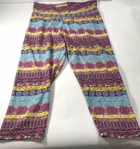 J&amp;K Stretch Women&#39;s Aztec Cowgirl western leggings pants Pink Yellow Blu... - $11.97