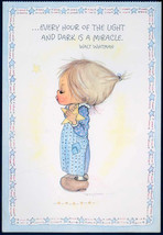 Child Embracing a Star MIRACLES Betsey Clark Hallmark Lithograph Patriotic Walt  - £5.39 GBP