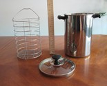 Stainless Steel Cookware Set Asparagus Steamer Tall Pot Basket Vented Gl... - $26.59
