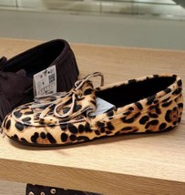 Zara Bnwt 2025. Animal Print Leather Sheepskin Loafers Shoes. 3580/510/195 - $125.33