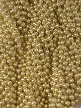 12 Gold Mardi Gras Beads Necklaces Party Favors Metallic 1 Dozen Lot - £3.92 GBP