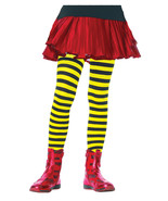 Leg Avenue&#39;s Children&#39;s Striped Tights, Black/Yellow, Medium - $65.12