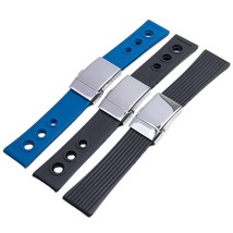 22mm 24mm Silicone Rubber Band Strap for Breitling Navitimer/Avenger/Sup... - £21.89 GBP+