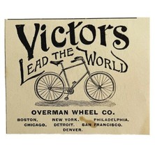 Victors Bicycles 1894 Advertisement Victorian Overman Bike Lead World #1... - $12.50