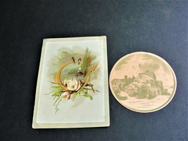 Victorian Ephemera Set of 2 Trade Card- Lion Coffee and Portsmouth Specialties. - £6.42 GBP