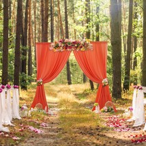 Chiffon Backdrop Curtain 29&#39;&#39;X84&#39;&#39; Chiffon Fabric Drapes For Wedding Ceremony - $35.92