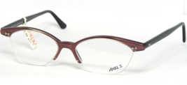 Vintage Axel S. M2070 Anja 375 Clear /MAUVE /BLACK Eyeglasses 50-15-140 Germany - $49.50